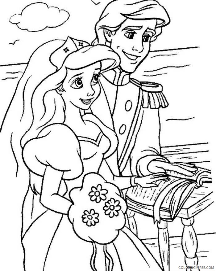 Ariel Little Mermaid Coloring Pages Printable Sheets Ariel And Eric Making 2021 a Coloring4free