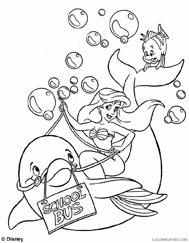 Ariel Little Mermaid Coloring Pages Printable Sheets Baby Ariel The 2021 a 2601 Coloring4free