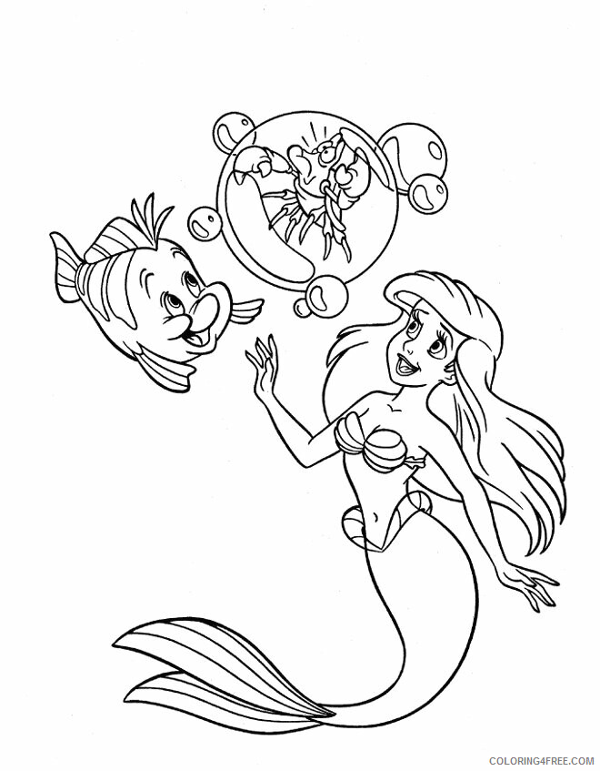 Ariel Little Mermaid Coloring Pages Printable Sheets ariel Creative 2021 a 2593 Coloring4free
