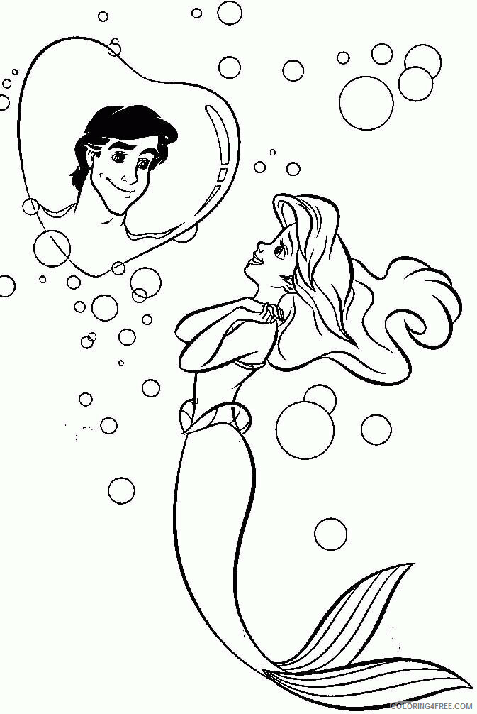 Ariel and Eric Coloring Pages Printable Sheets Pin by Alicia Pia on 2021 a 2434 Coloring4free