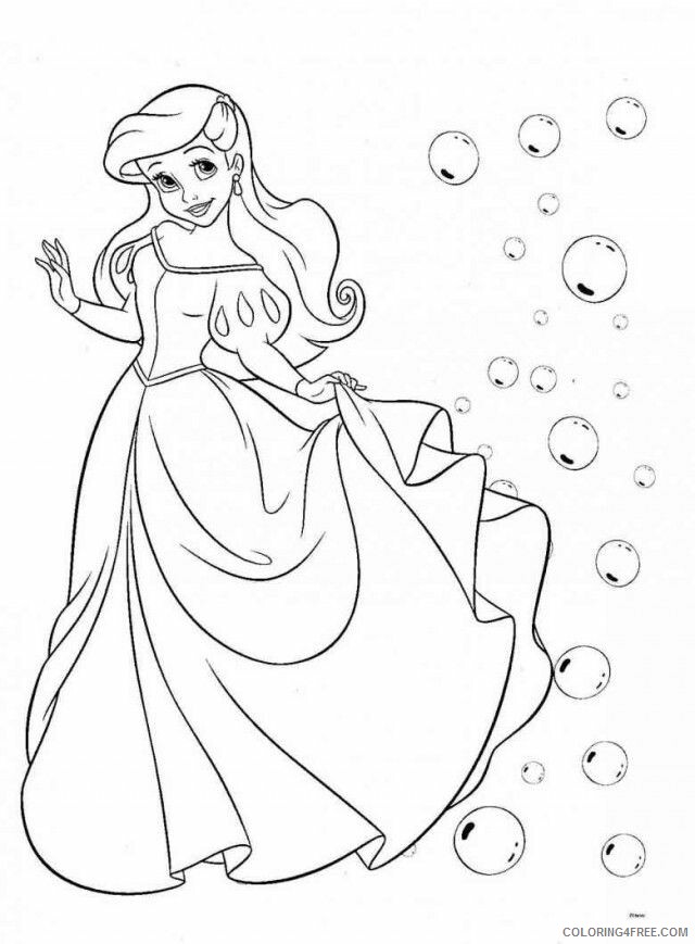 Ariel and Eric Coloring Pages Printable Sheets Printable Ariel Ariel 2021 a 2435 Coloring4free