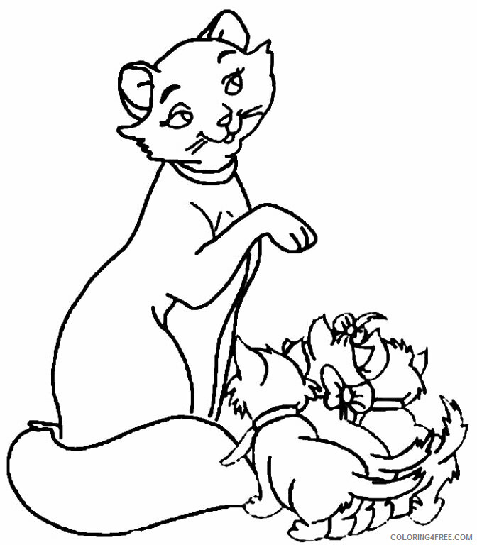 Aristocat Coloring Pages Printable Sheets Aristocats page hoat 2021 a 2647 Coloring4free