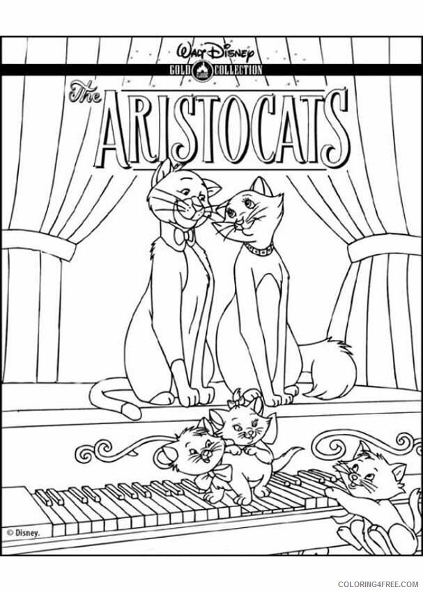 Aristocat Coloring Pages Printable Sheets Aristocats zum Ausmalen Die 2021 a 2654 Coloring4free