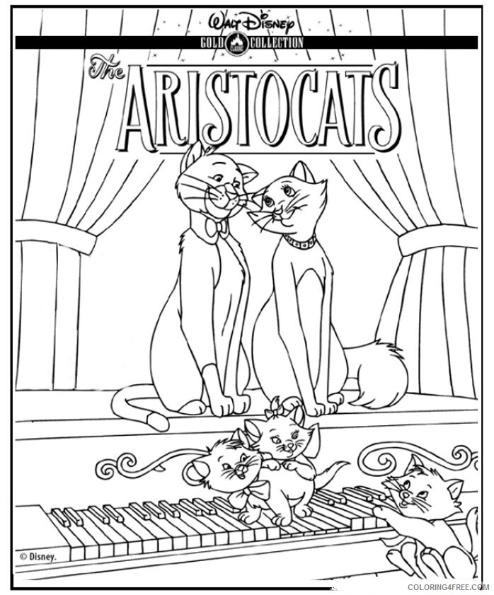 Aristocat Coloring Pages Printable Sheets Coloriages Les Aristochats page 2021 a 2656 Coloring4free