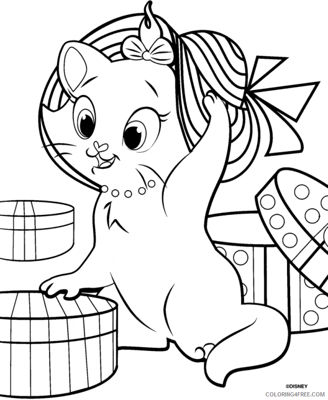 Aristocat Coloring Pages Printable Sheets Marie Cat Printable 2021 a 2660 Coloring4free