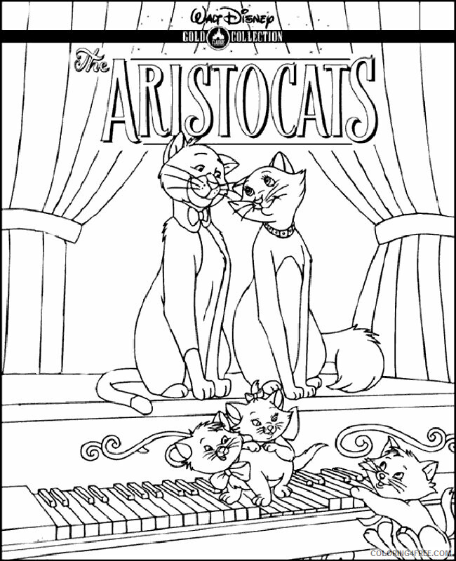 Aristocat Coloring Pages Printable Sheets The AristoCats 5 2021 a 2666 Coloring4free