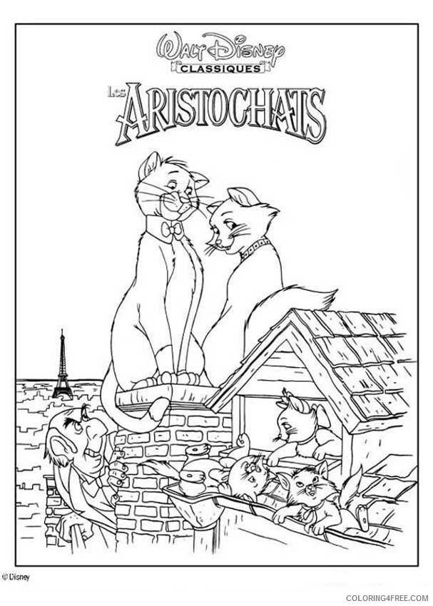 Aristocat Coloring Pages Printable Sheets the aristocats page FunPict 2021 a 2662 Coloring4free