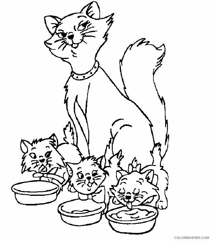 Aristocats Coloring Page Printable Sheets The Aristocats 1 2021 a 2670 Coloring4free