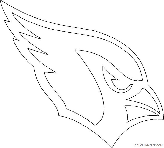 Arizona Cardinals Coloring Pages Printable Sheets Arizona logo page 2021 a 2693 Coloring4free