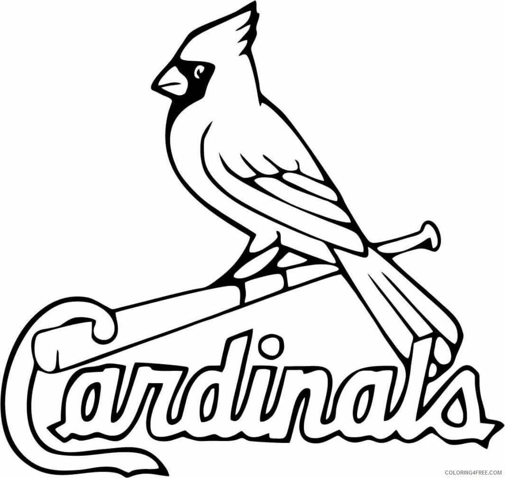 Arizona Cardinals Coloring Pages Printable Sheets baseball cardinals 2021 a 2697 Coloring4free
