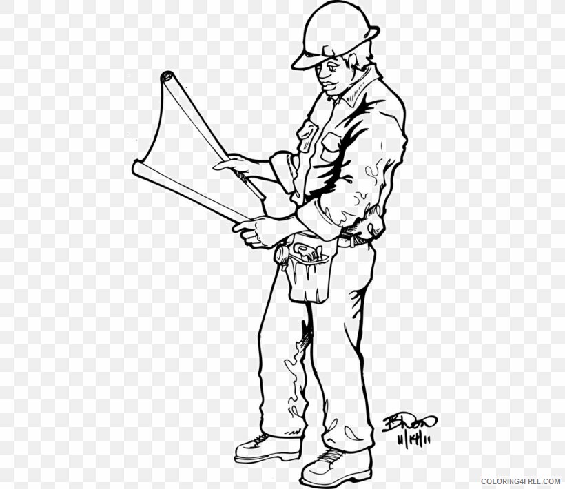 Arm Coloring Pages Printable Sheets Book Construction Worker Colouring 2021 a 2714 Coloring4free