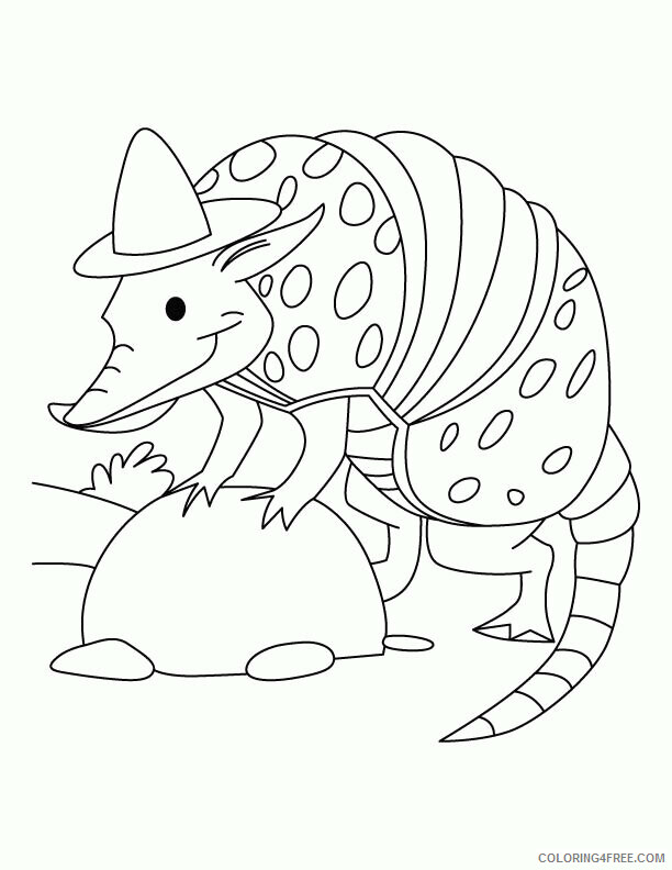 Armadillo Coloring Pages Printable Sheets Armadillo the SPY pages 2021 a 2732 Coloring4free