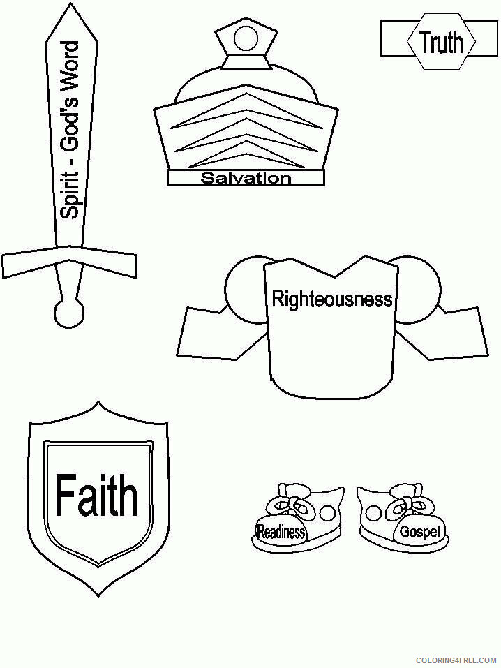 Armor of God Activities Printable Sheets Pin by Andrea Newman on 2021 a 2785 Coloring4free