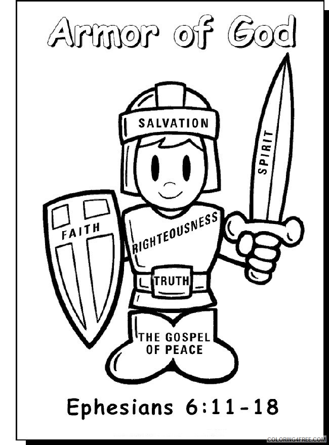 Armor of God Activities for Kids Printable Sheets Pin by Joanna Sheppard on 2021 a 2788 Coloring4free