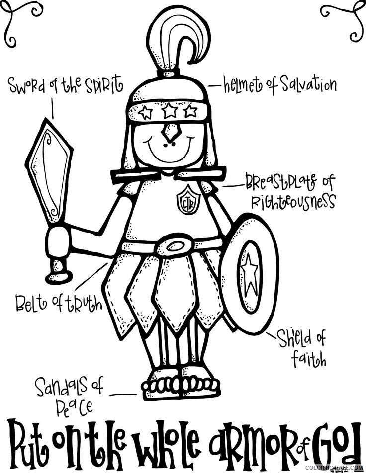 Armor of God Crafts for Kids Printable Sheets Pin by Abigail Frank on 2021 a 2796 Coloring4free