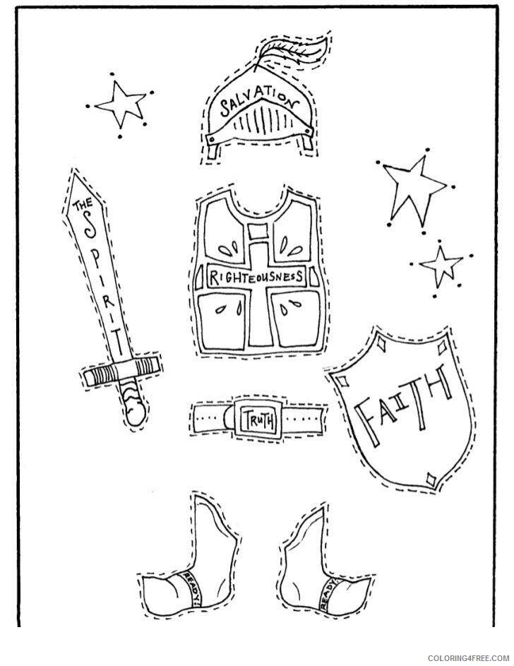 Armour of God Coloring Page Printable Sheets Vbs armor of 2021 a 2820 Coloring4free