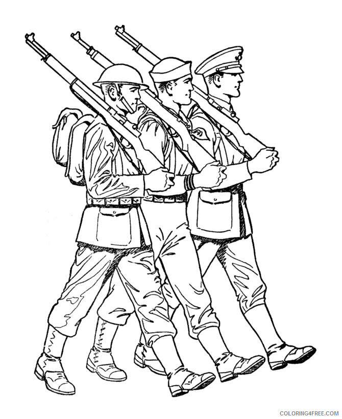 Army Coloring Page Printable Sheets Armed Forces Day Pages 2021 a 2885 Coloring4free