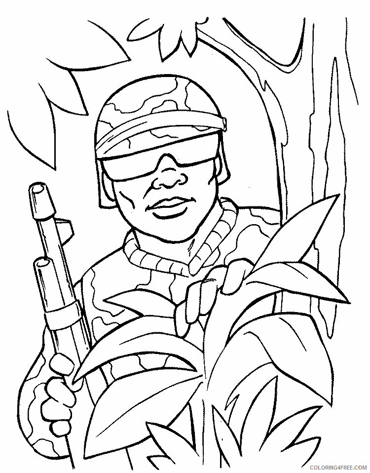 Army Coloring Page Printable Sheets Military Hollister Gives 2021 a 2907 Coloring4free