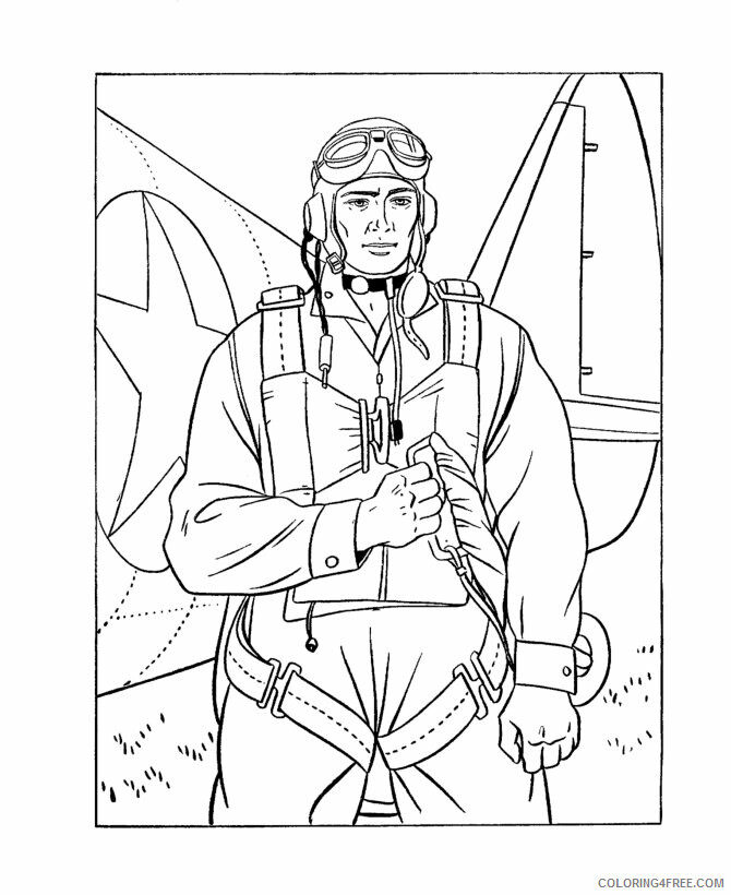 Army Coloring Page Printable Sheets Veterans Day WW2 2021 a 2916 Coloring4free