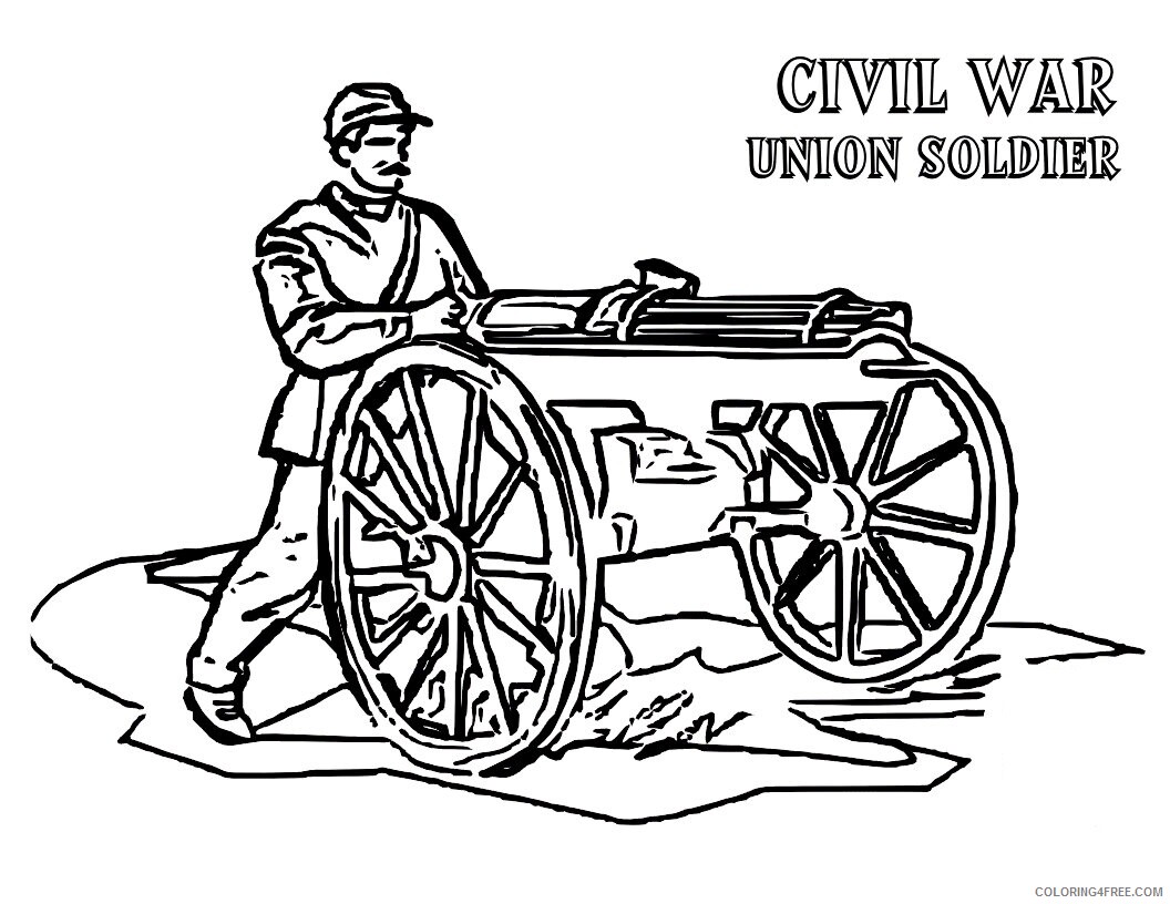Army Soldier Coloring Page Printable Sheets Civil War 17 2021 a 3014 Coloring4free