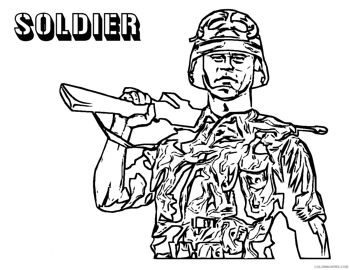 Army Soldier Coloring Page Printable Sheets Gusto To Print 2021 a 3017 Coloring4free