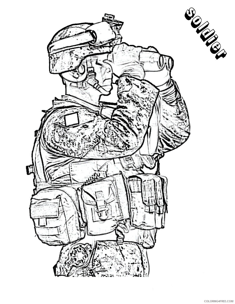 Army Soldier Coloring Page Printable Sheets Gusto To Print 2021 a 3018 Coloring4free