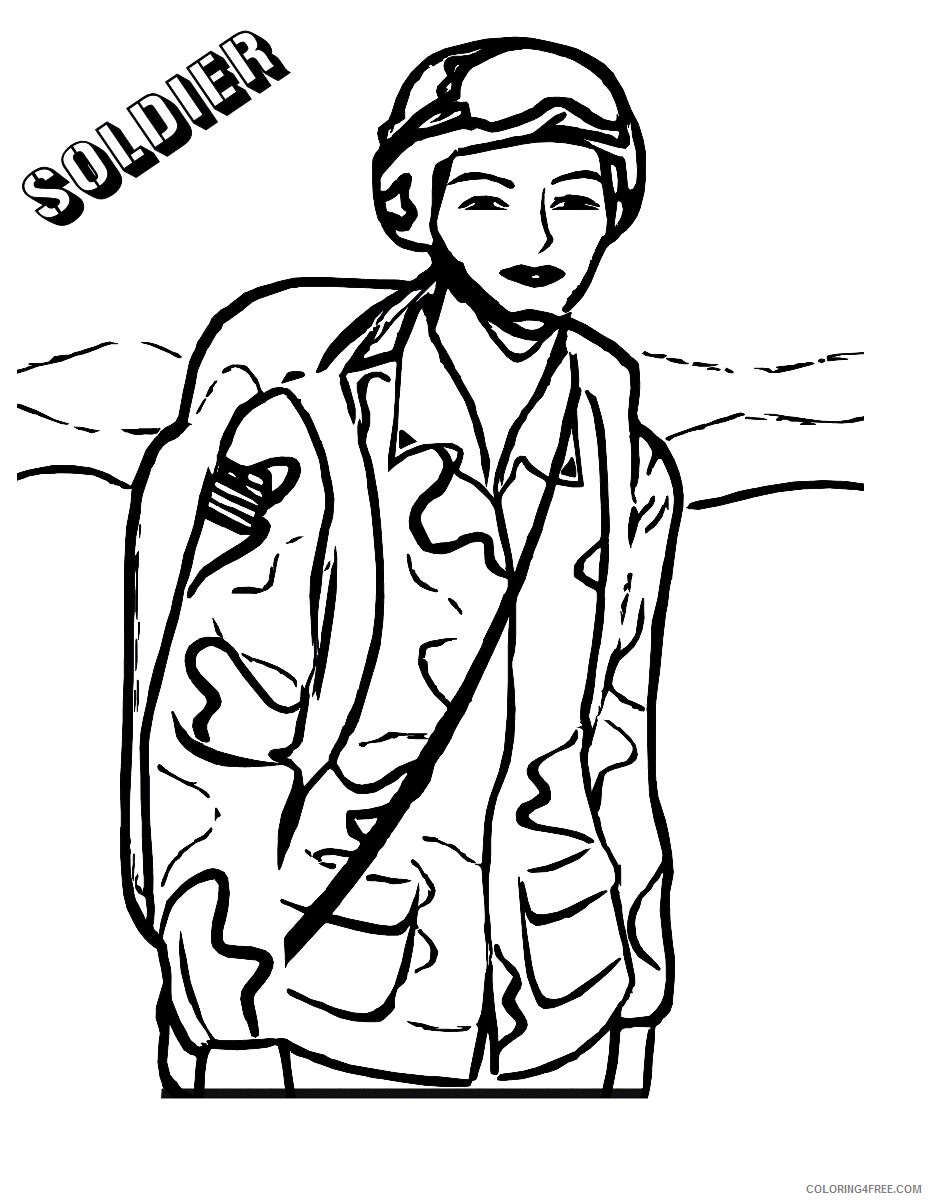 Army Soldier Coloring Page Printable Sheets Noble Army Picture Uniform 2021 a 3021 Coloring4free