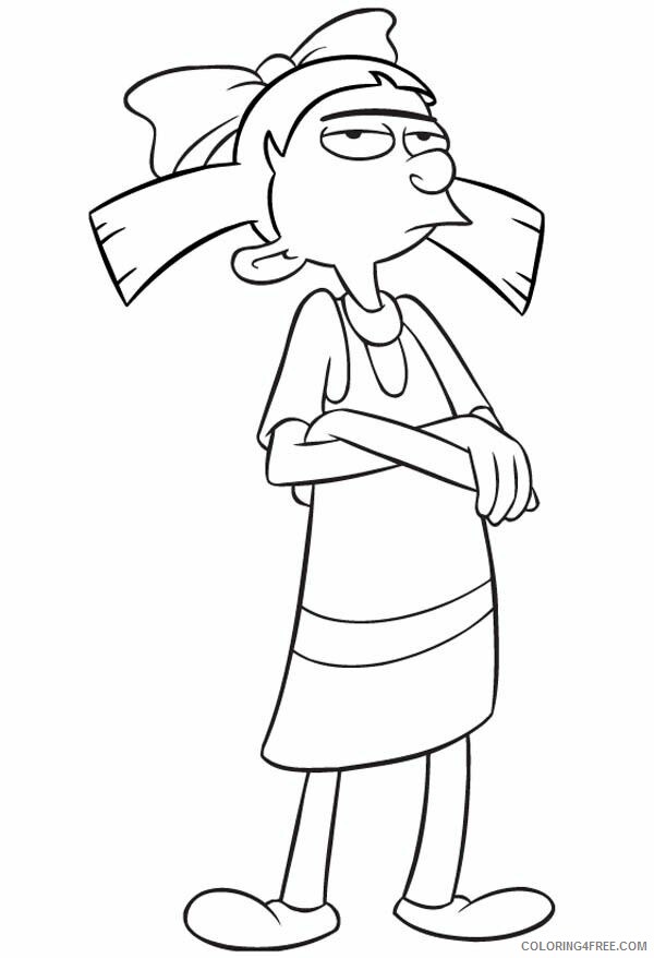 Arnold Coloring Pages Printable Sheets Helga is Mad to Arnold 2021 a 3047 Coloring4free
