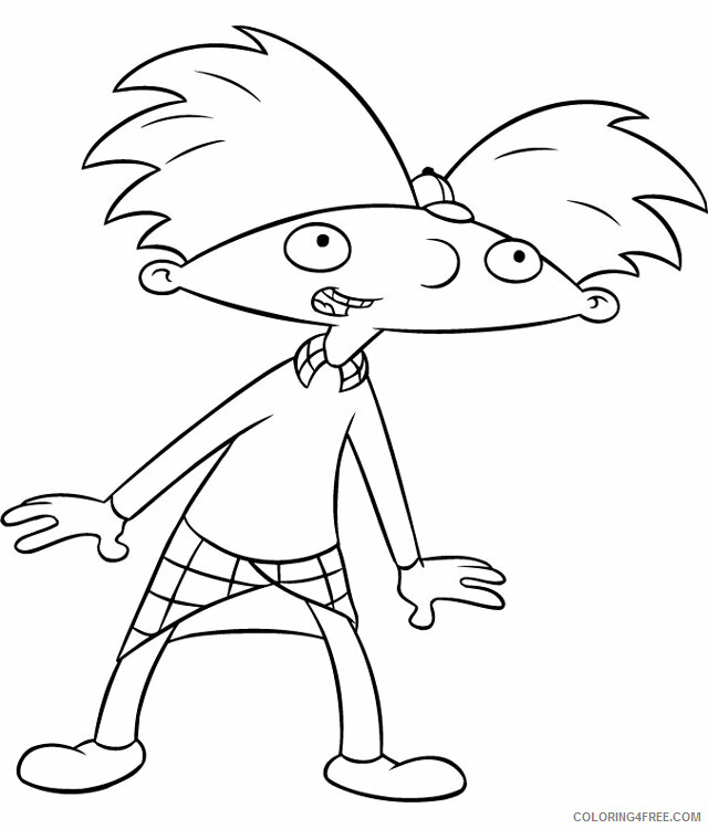 Arnold Coloring Pages Printable Sheets Hey Arnold Free 2021 a 3048 Coloring4free