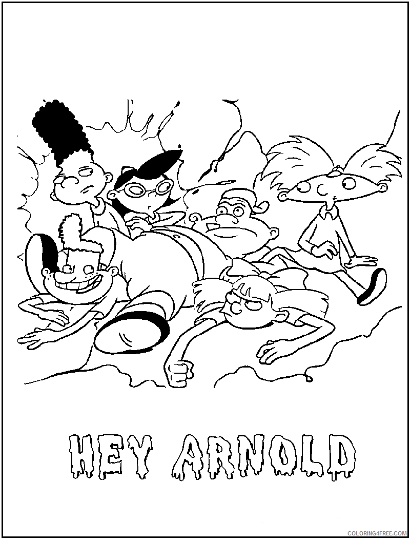 Arnold Coloring Pages Printable Sheets Hey Arnold Sketch 2021 a 3052 Coloring4free