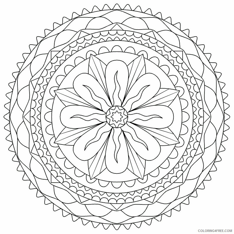 Art Coloring Page Printable Sheets Mandala Free Coloring 2021 a 3077 Coloring4free