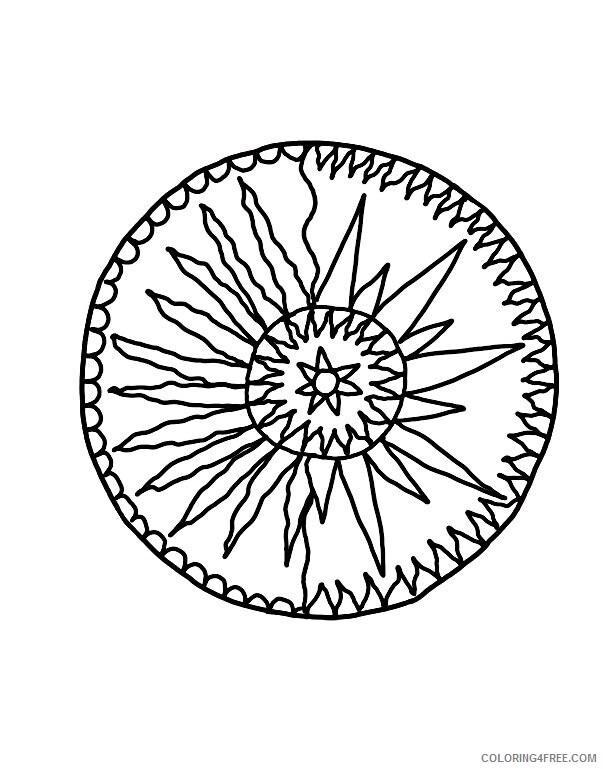 Art Coloring Page Printable Sheets Sun Mandala Lucy 2021 a 3078 Coloring4free
