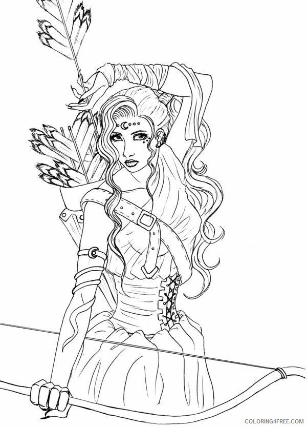 Artemis Coloring Pages Printable Sheets Artemisa Greek mythology tattoos Detailed 2021 a Coloring4free