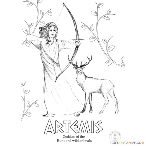 Artemis Coloring Pages Printable Sheets Greek Gods Be 2021 a 3142 Coloring4free