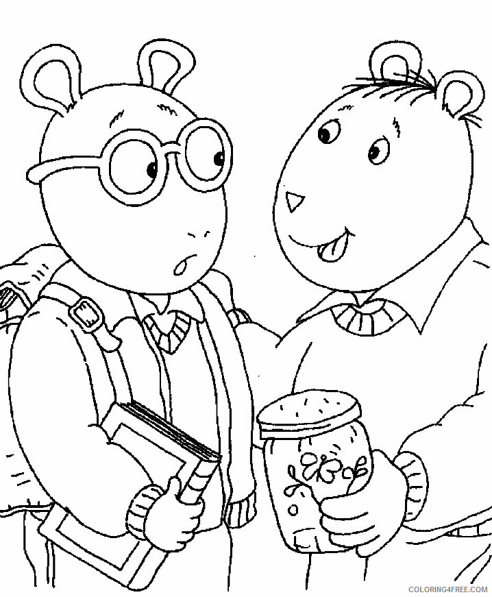 Arthur Cartoons Printable Sheets Printable Arthur 2 Cartoons Coloring 2021 a 3244 Coloring4free