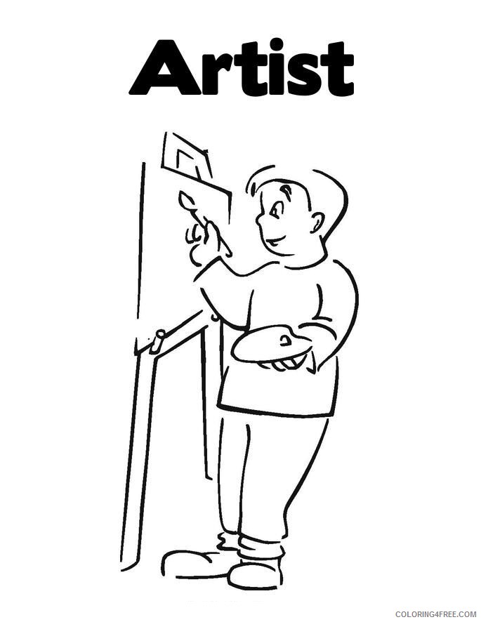 Artist Coloring Pages Printable Sheets Pin Pilgrims With Pages 2021 a 3305 Coloring4free