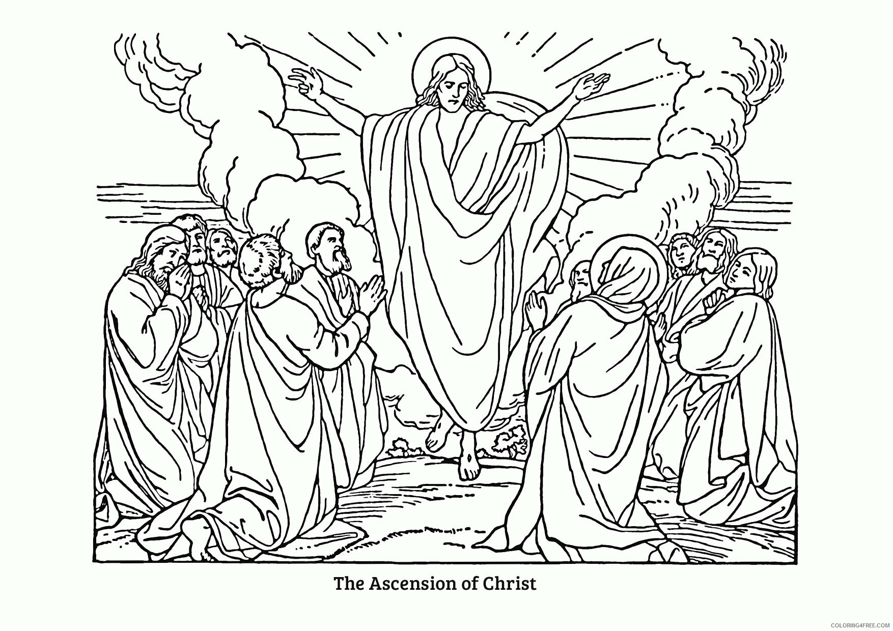Ascension Coloring Page Printable Sheets Catholic Crafts Catholic Apostles Creed 2021 a 3317 Coloring4free