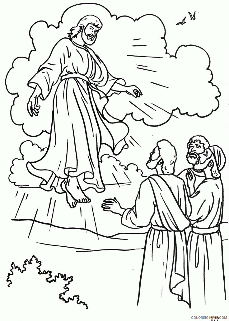 Ascension Coloring Page Printable Sheets The Ascension Catholic Page 2021 a 3325 Coloring4free