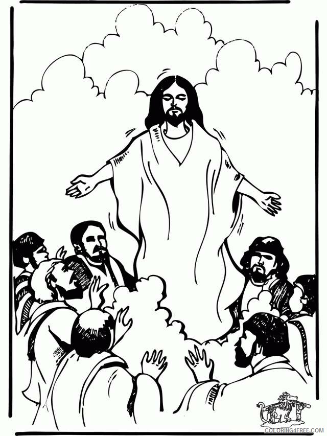 Ascension of Jesus Coloring Page Printable Sheets jesus christ carrying the cross 2021 a 3332 Coloring4free