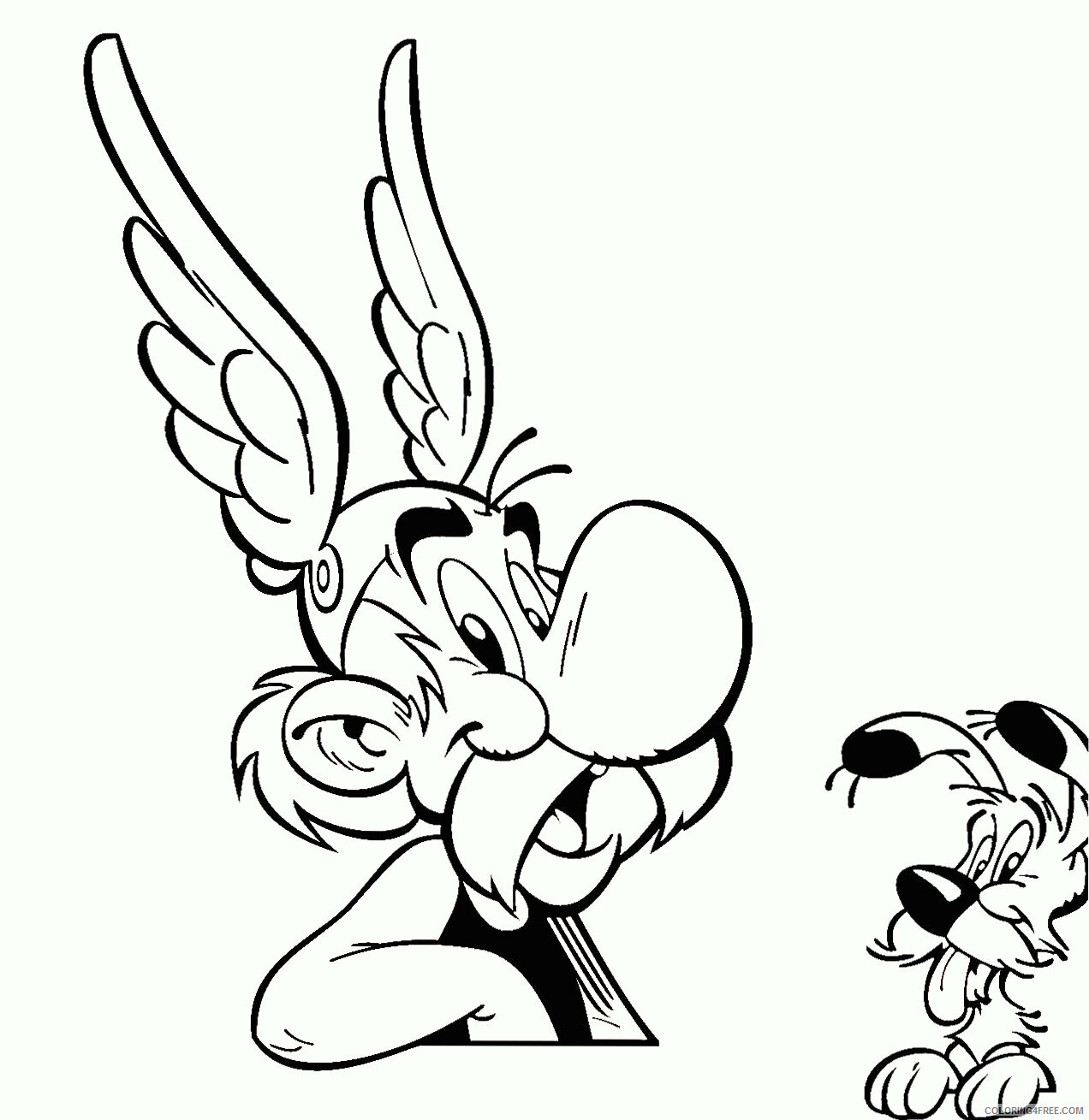 Asterix Coloring Pages Printable Sheets Asterix With Dogmatix Page 2021 a 3401 Coloring4free