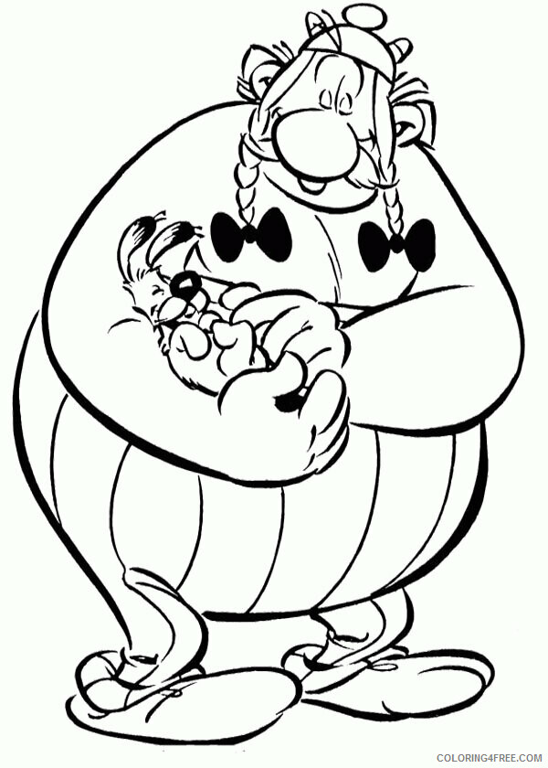 Asterix Coloring Pages Printable Sheets Obelix and Dogmatix page 2021 a 3403 Coloring4free