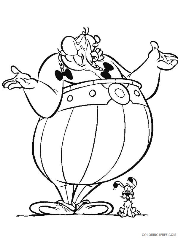 Asterix Coloring Pages Printable Sheets Obelix and Dogmatix page 2021 a 3404 Coloring4free