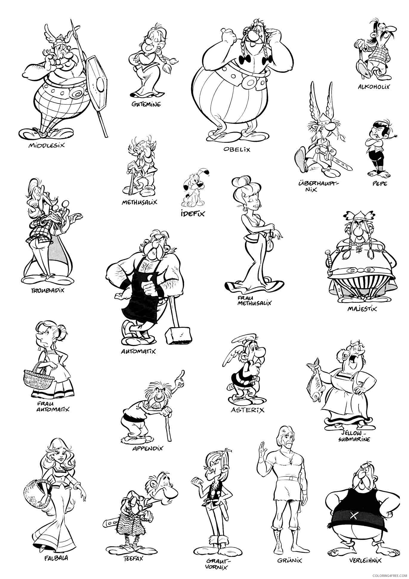 Asterix and Obelix Coloring Pages Printable Sheets Asterix and obA©lix pages 2021 a 3366 Coloring4free