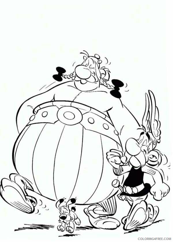 Asterix and Obelix Coloring Pages Printable Sheets The Asterix Obelix and Dogmatix 2021 a Coloring4free