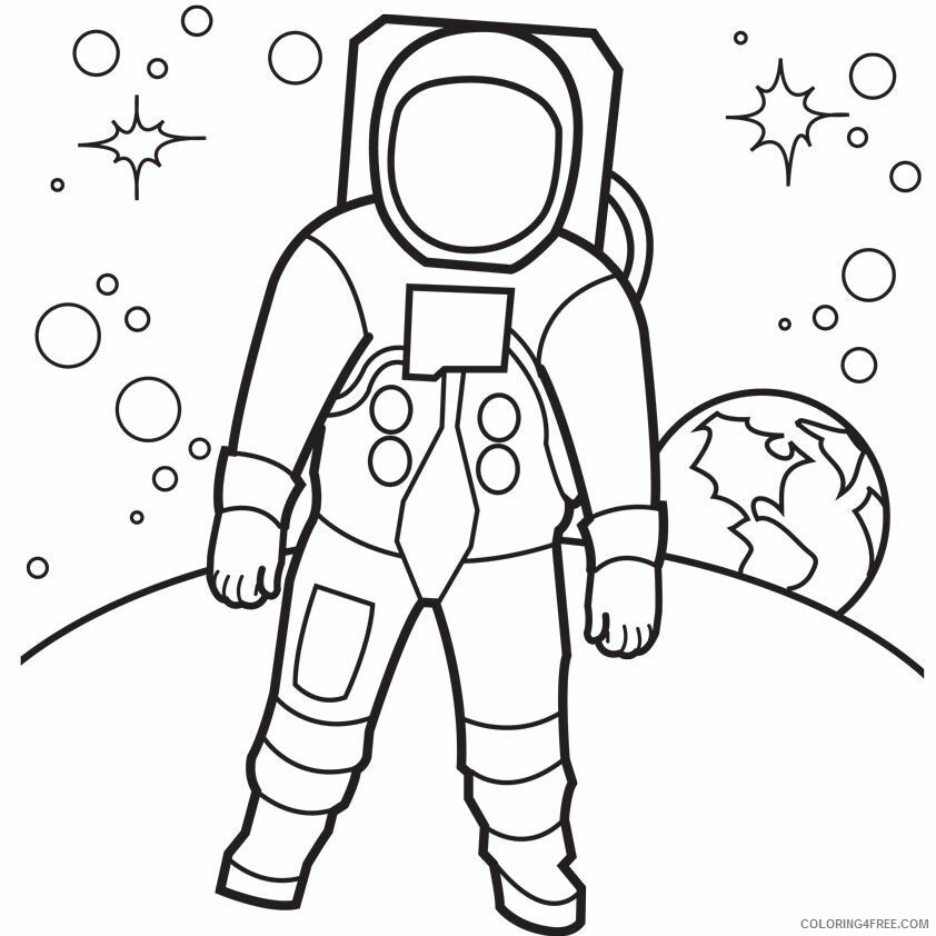 Astronaut Coloring Page Printable Sheets A Is For Astronaut Coloring 2021 a 3450 Coloring4free