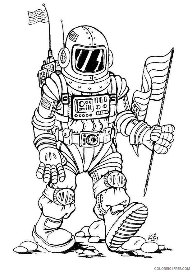 Astronaut Coloring Page Printable Sheets Astronaut 4 Free Coloring 2021 a 3463 Coloring4free