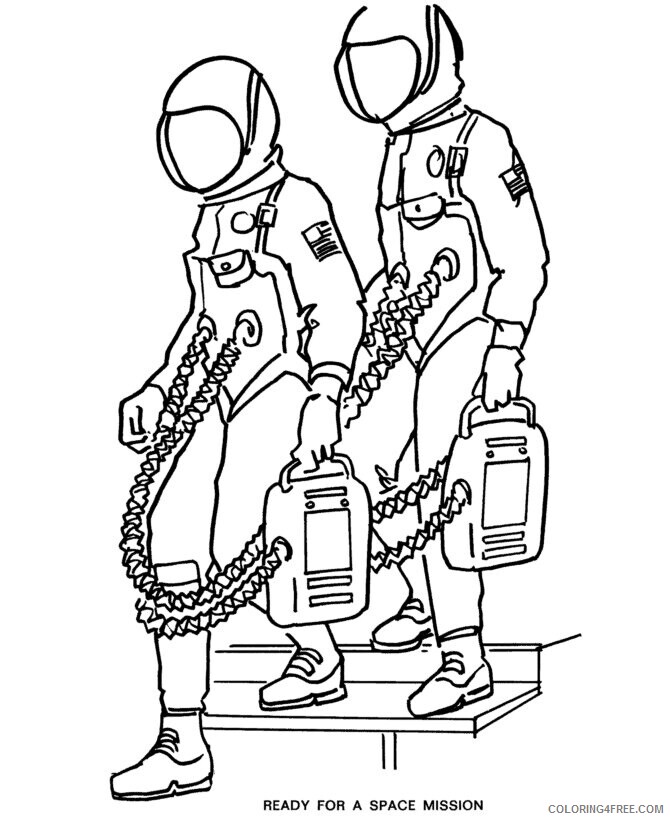 Astronaut Coloring Page Printable Sheets Astronaut color page for kids 2021 a 3451 Coloring4free