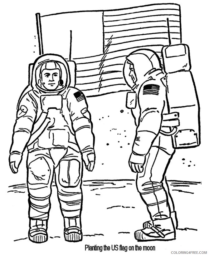 Astronaut Coloring Page Printable Sheets Of The Moon 2021 a 3469 Coloring4free