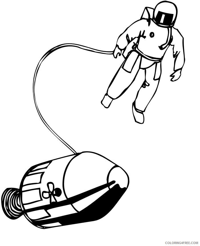 Astronaut Coloring Page Printable Sheets Space Page Realistic Drawing 2021 a 3479 Coloring4free