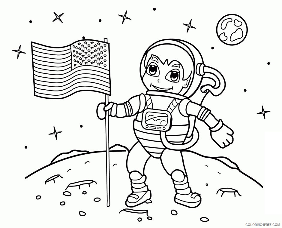 Astronaut Coloring Sheet Printable Sheets Astronaut Pages 2021 a 3510 Coloring4free